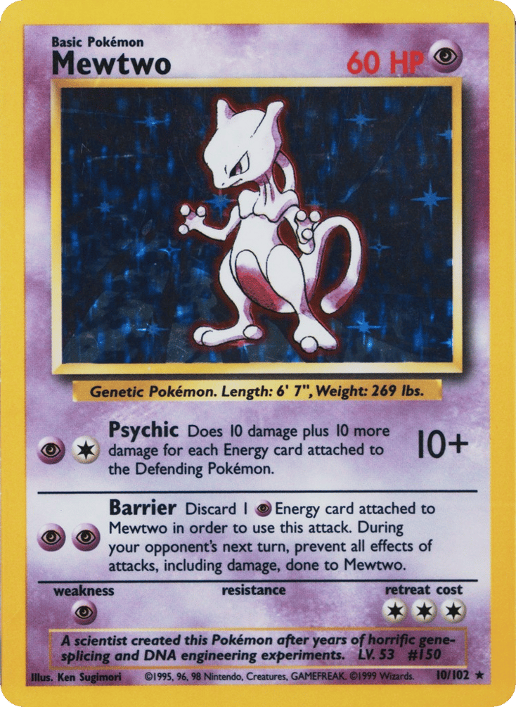 Mewtwo card scan