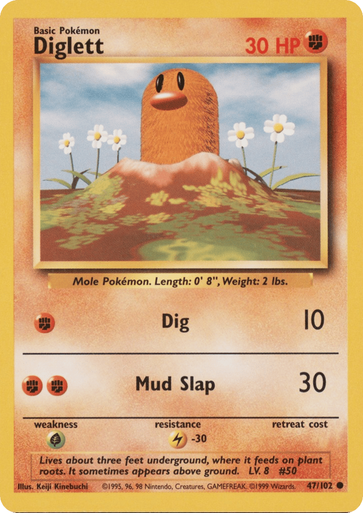 Diglett card scan