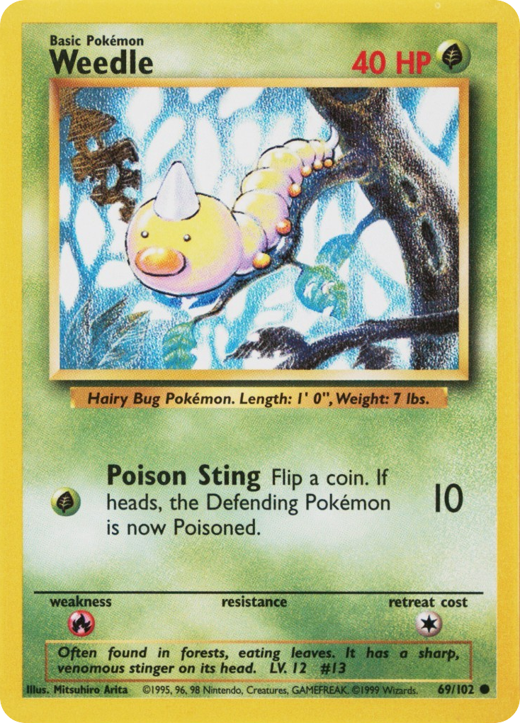 Weedle card scan