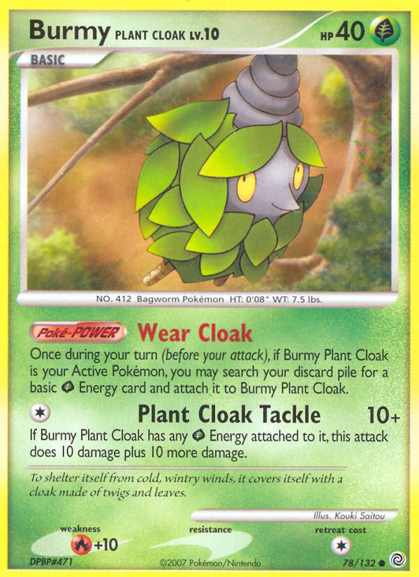 Burmy Plant Cloak card scan