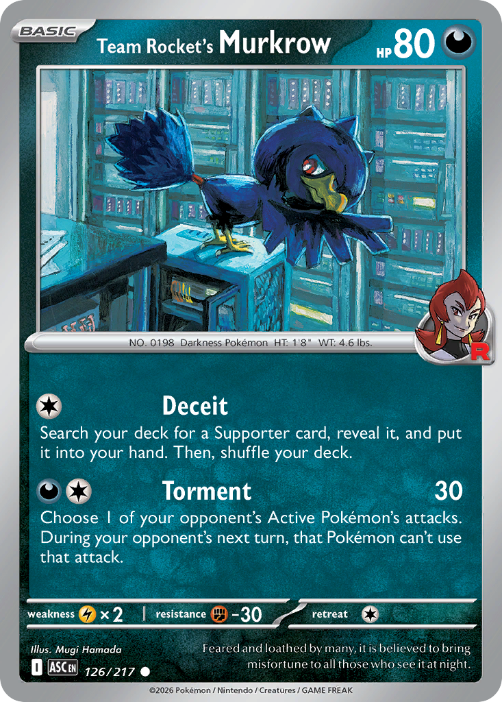 Team Rocket's Murkrow card scan