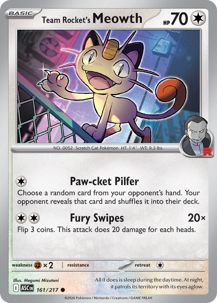 Team Rocket's Meowth card scan