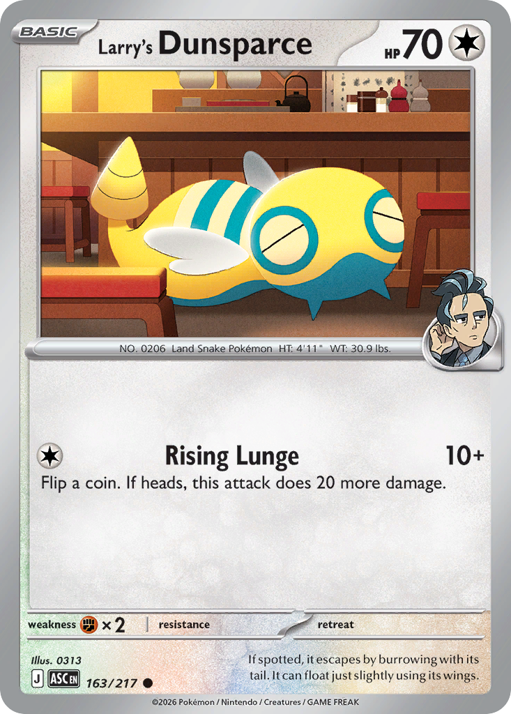 Larry's Dunsparce card scan