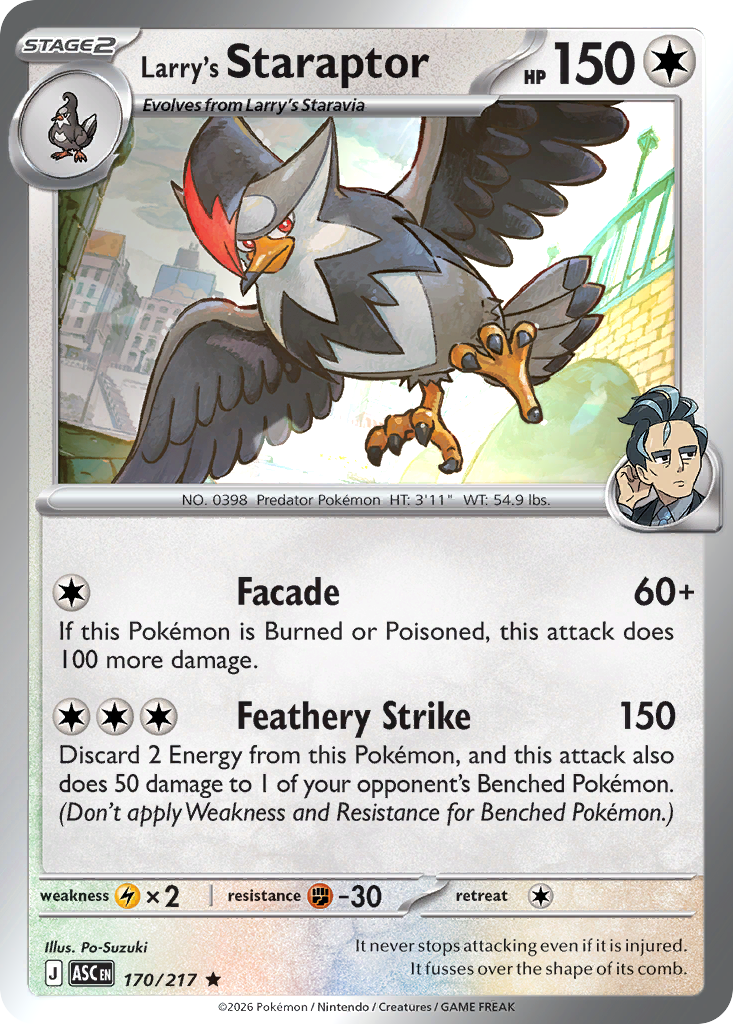 Larry's Staraptor card scan