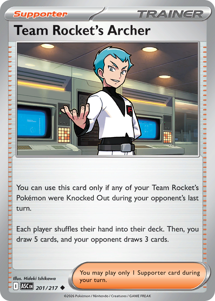 Team Rocket's Archer card scan
