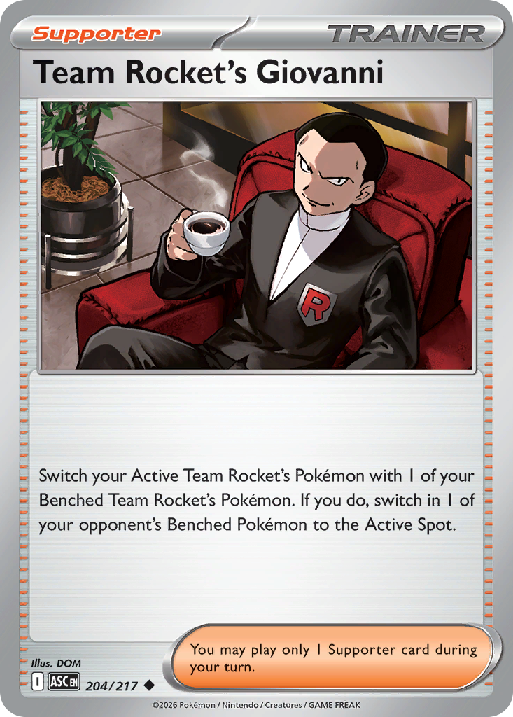 Team Rocket's Giovanni card scan