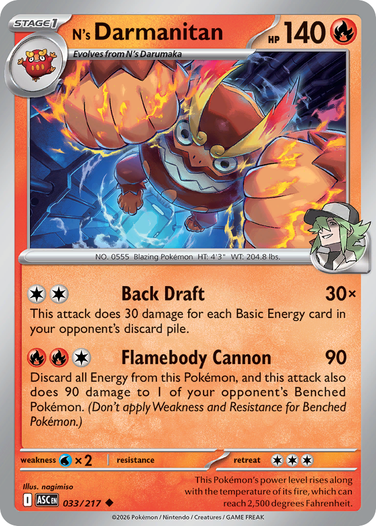 N's Darmanitan card scan