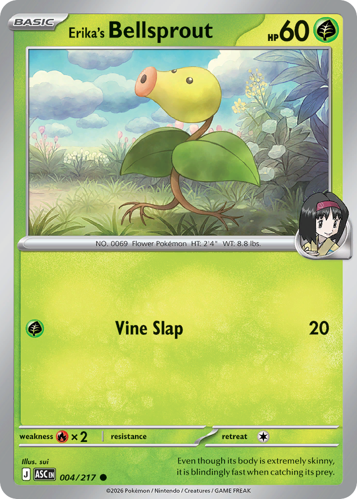 Erika's Bellsprout card scan