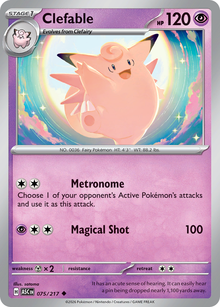 Clefable card scan