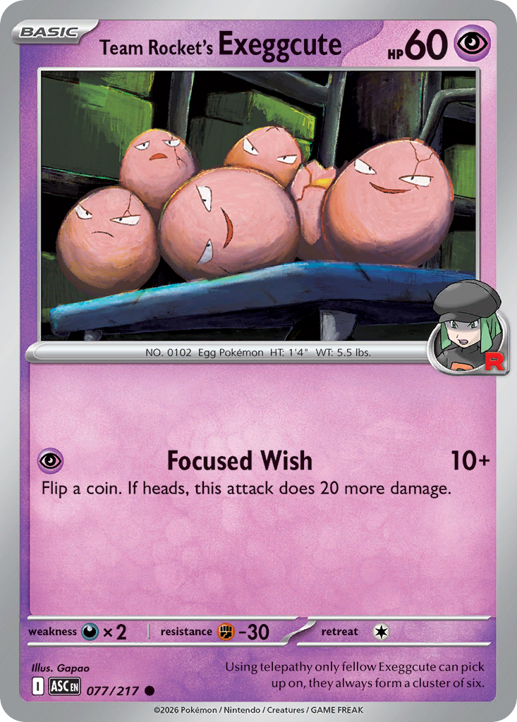 Team Rocket's Exeggcute card scan