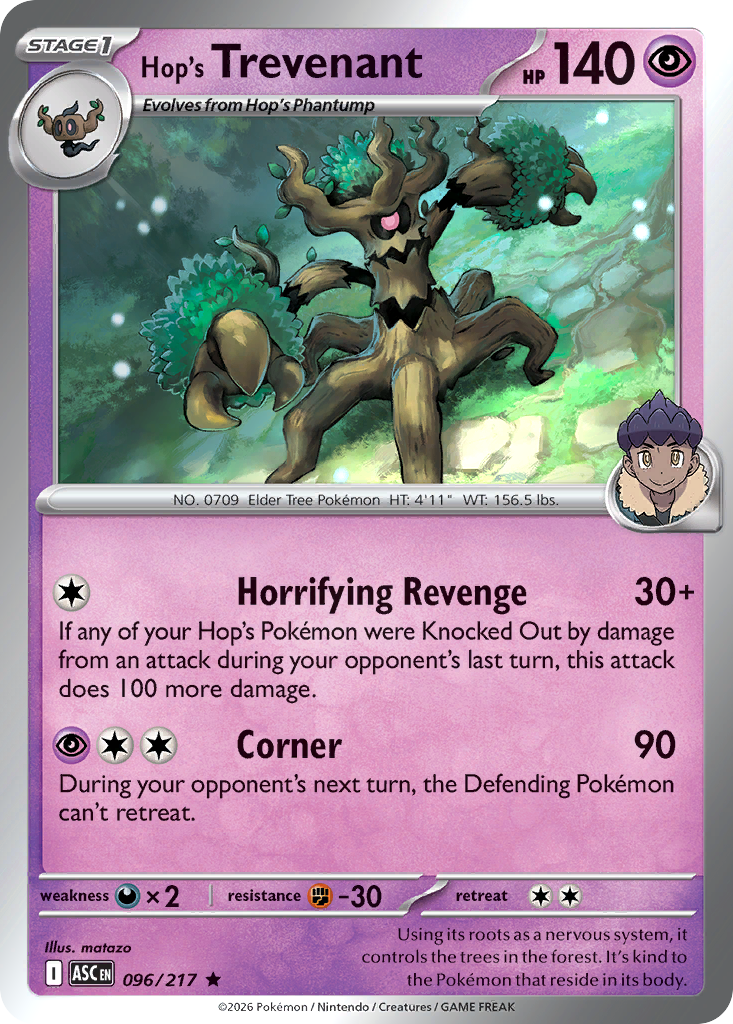 Hop's Trevenant card scan