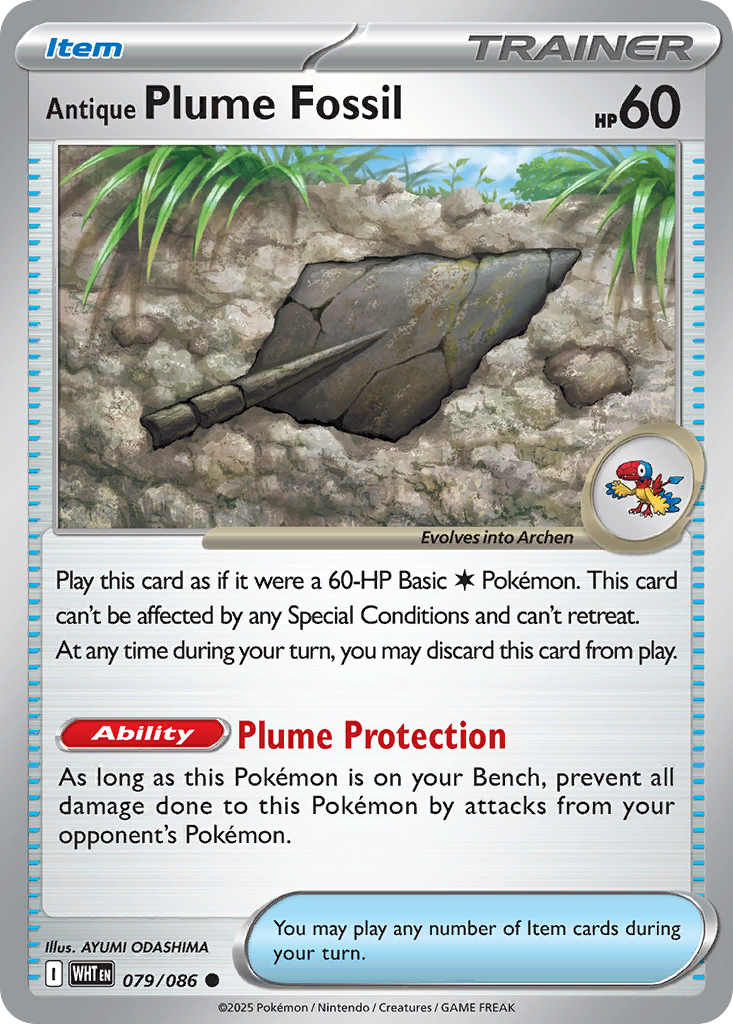 Antique Plume Fossil card scan