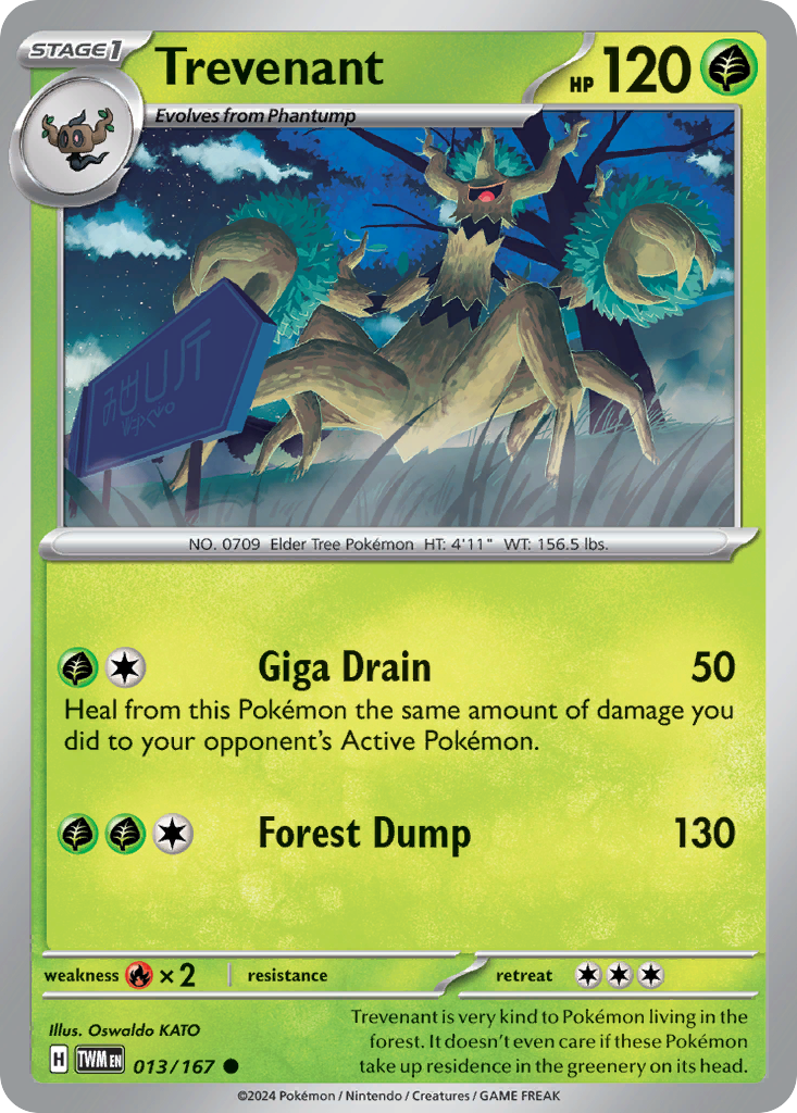 Trevenant card scan