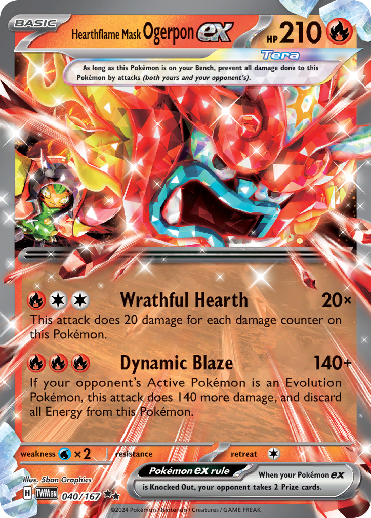 Hearthflame Mask Ogerpon ex card scan