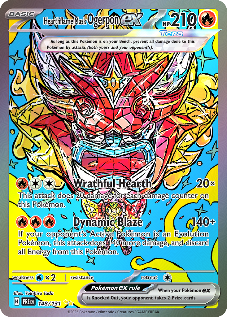 Hearthflame Mask Ogerpon ex card scan