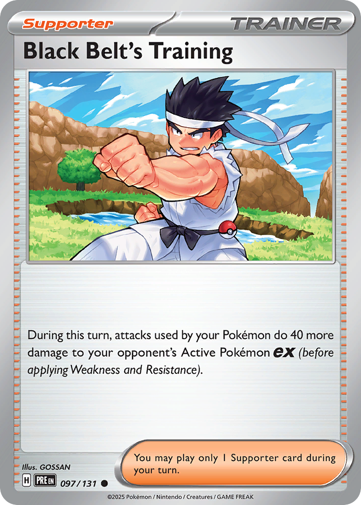 Black Belt's Training card scan